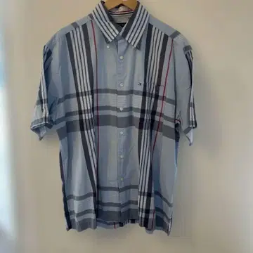 Tommy Hilfiger 반팔 체크 셔츠 L