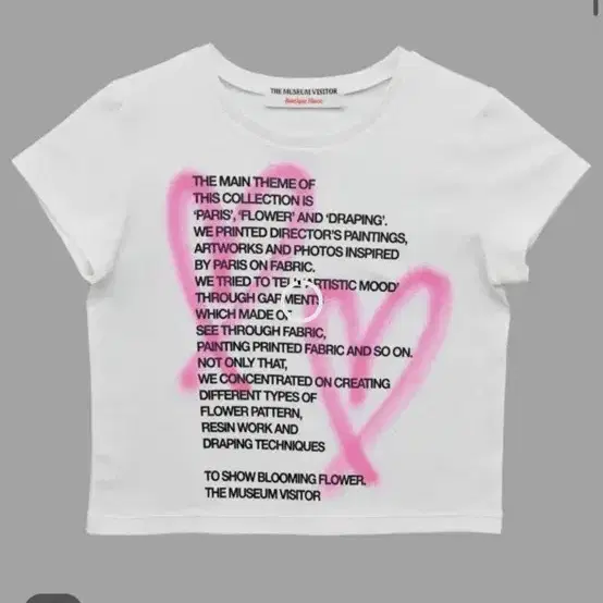 THE MUSEUM VISITOR★韓国★人気★CROP HEART PRINTED T-SHIRTS THE MUSEUM VISITOR☆韓国☆人気☆CROP HEART PRINTED T-SHIRTS