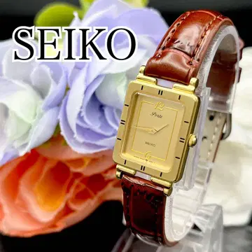 레어 작동 손목시계 SEIKO Porte 세이코 골드 새 벨트 I14
