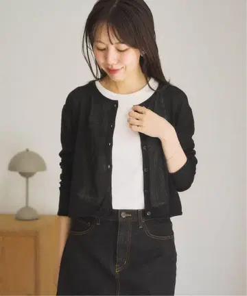 Plage petit 가디건 블랙 플라주