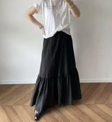 ma couleur 마 캉캉 스커트 소프트 메모리 맥시 광택