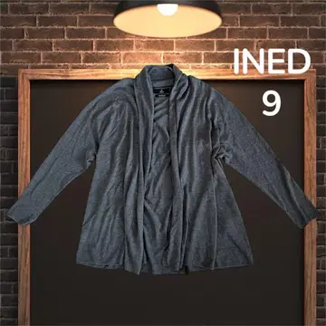 INED 이네드 가디건 얇은 소재 그레이 긴팔 일본제