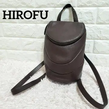 HIROFU 히로후 올 가죽 타원형 미니 백팩