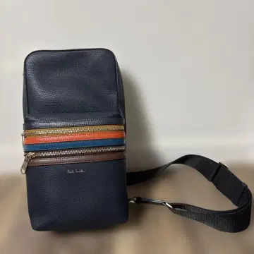 폴스미스 Paul Smith 네이비 가죽 바디백 숄더백