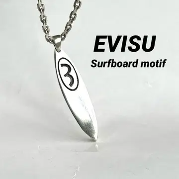 EVISU 에비수 SURF 보드 모티브 SILVER 목걸이