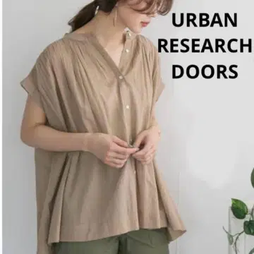[ URBAN RESEARCH DOORS ] 코튼 보일 개더 블라우스 F