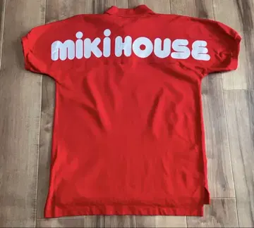 빈티지 MIKI HOUSE 미키하우스 빅 로고 피케 셔츠 쇼와 양키