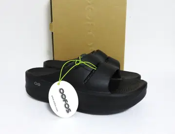새상품 OOFOS OOmega OOahh 27 블랙 통굽