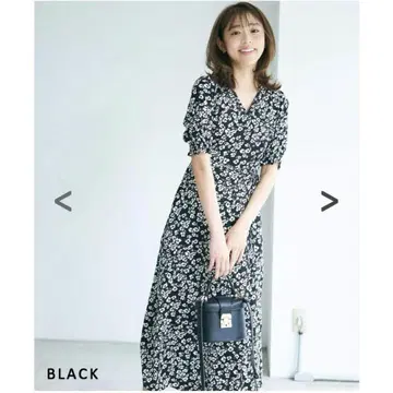 베이스먼트 온라인 꽃무늬 카슈쿨 원피스 tw-1054 블랙