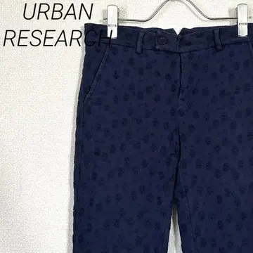 URBAN RESEARCH 슬랙스 테이퍼드 꽃무늬 자수 포켓 부착