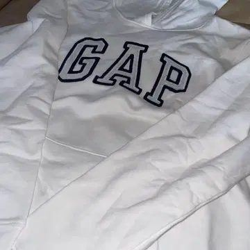 GAP/화이트/후드 부착 후드티