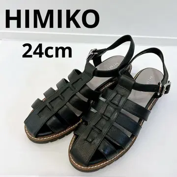 미사용 새상품 히미코 HIMIKO 구르카 샌들 가죽 샌들
