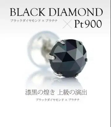 [미사용] 블랙 다이아 0.5ct 낱개 플라티나