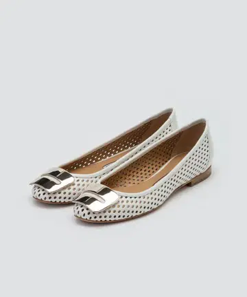 새상품 펠리코 GOLD 아넬리피비아 펌프스 1.0CM WHITE