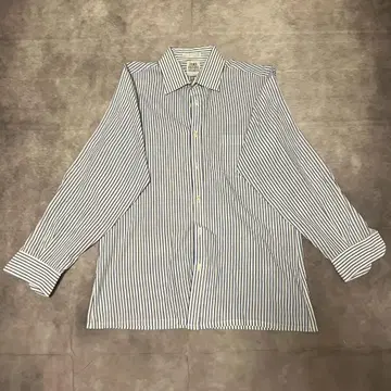 JOHN HENRY 스트라이프 셔츠 화이트 x 네이비 드레스 셔츠