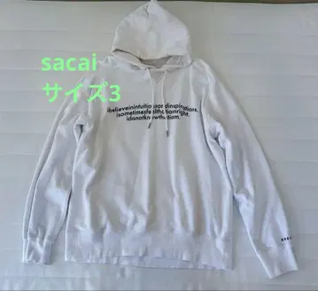 sacai 20 AW 아인슈타인 3 후드티 후디 화이트