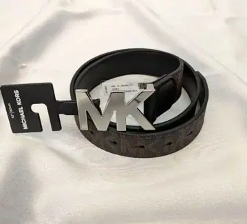 MICHAEL KORS MK 로고 벨트 블랙/브라운 80cm