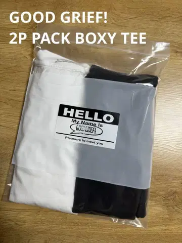 [ GOOD GRIEF!/굿 그리프 ] 2P PACK BOXY TEE