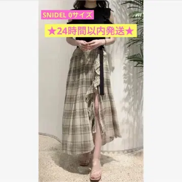 SNIDEL 스나이델 플리츠 랩 스커트 쇼츠 팬츠
