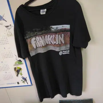 FRANKLIN MARSHALL 그래피티 티셔츠 블랙 XL