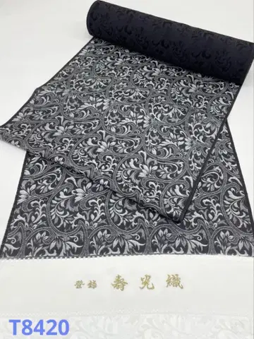 코몬 문양 의장 수코우오리 순수 실크 옷감