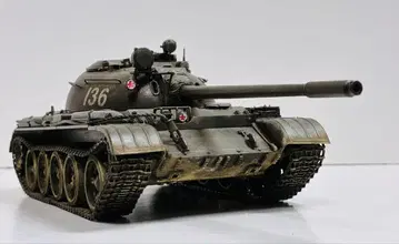 북한 타미야 1/35 T-55A 완성품 탱크 모형 프라모델