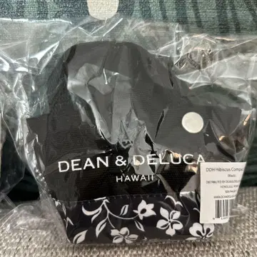하와이 한정 DEAN & DELUCA 컴팩트 에코백 블랙