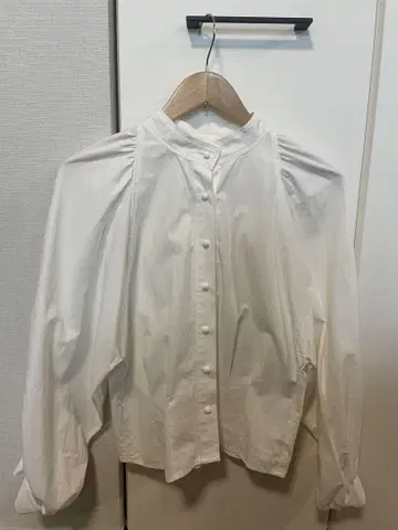 FREAK'S STORE 화이트 벌룬 슬리브 셔츠 M