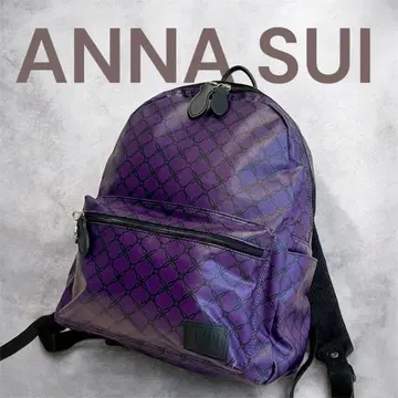 [레어] ANNA SUI 럭색 백팩 퍼플 올 패턴 참