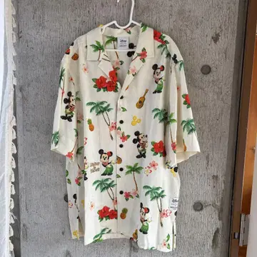 MOUSSY 마우지 디즈니 콜라보 레트로 알로하 셔츠