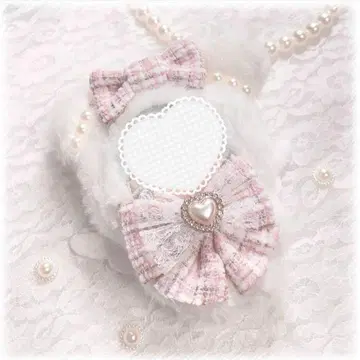 인형 의류 10cm~11cm 핑크 트위드