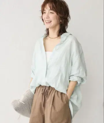 RIVE DROITE 린넨 와이드 셔츠