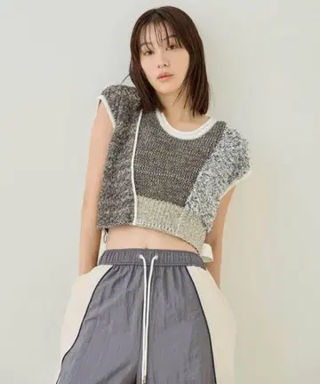 PUBLIC TOKYO 메쉬 케이블 콤비 베스트