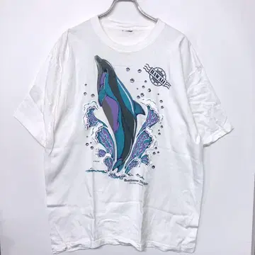 HAWAII 돌고래 그래픽 티셔츠