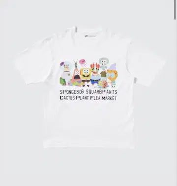 유니클로 UT 스폰지밥 캑터스 플랜트 프리 마켓 XXL T셔츠