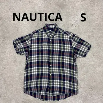 245 NAUTICA 반팔 체크 셔츠 S 멀티 컬러 남성용