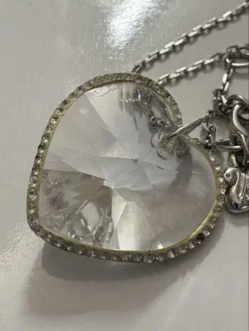 SWAROVSKI 스와로브스키 크리스탈 하트 목걸이 클리어