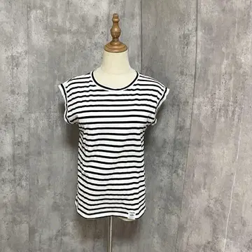 tommy 보더 슬리브리스 심플 티셔츠 캐주얼 예쁜 스타일