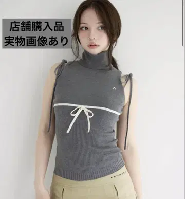Adele 리본 탱크 gray andmary