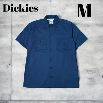 고품질 Dickies 디키즈 반팔 워크 셔츠 네이비 M