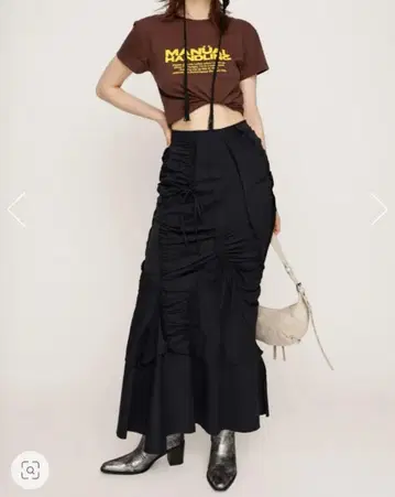 SLY CUT OUT GATHER MERMAID 스커트
