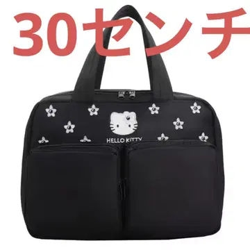 헬로키티 HELLO KITTY 토트백 자수 블랙 실버