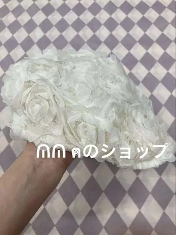 AWESOMENEEDS 꽃무늬 베레모 화이트