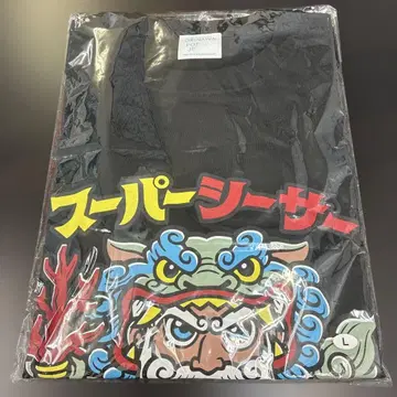빅쿠리맨 슈퍼 제우스 오키나와 팝 한정 티셔츠 슈퍼 시사 씰 포함