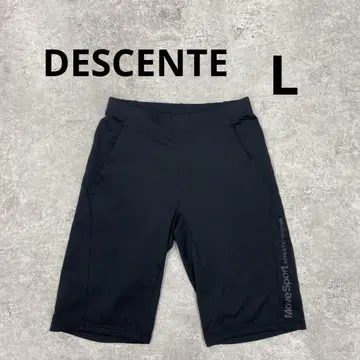 245 DESCENTE 블랙 L 하프 팬츠 트레이닝 의류