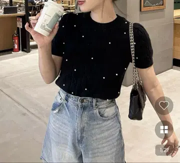 블랙 펄 반팔 니트 하이삭스 묶음 판매 nugu 한국