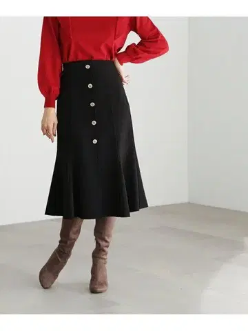 JILL by JILL STUART 프론트 버튼 머메이드 미디 스커트