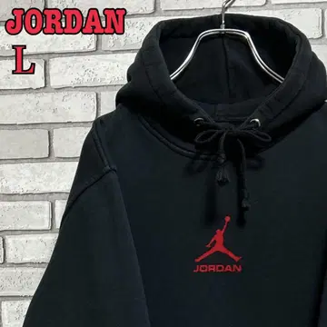 [ 대인기 ] JORDAN 풀오버 후드티 센터 로고 속기모 블랙 L