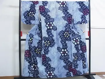 기모노 유이 아리마츠/나루미 시보리 유카타 초화 면 a