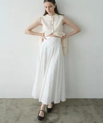 CLANE CORSET LINE FLARE SKIRT 2